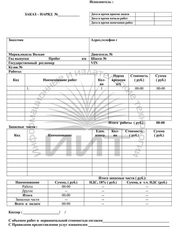 Заказ наряд простой и удобный способ оформления заказа на нашем сайте